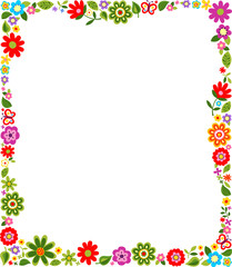 cute floral border pattern