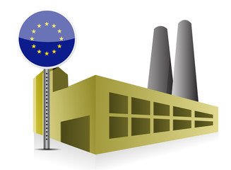 European Industrial building factory and power