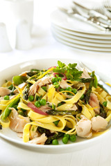 Pasta Primavera with Salmon