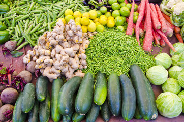 vegetables in asia street market, India