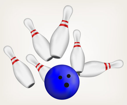Bowling. Style vector
