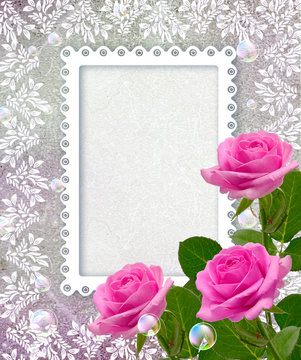 Roses and openwork frame