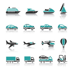 Set of transport icons - One