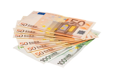 Obraz na płótnie Canvas Sterty euro