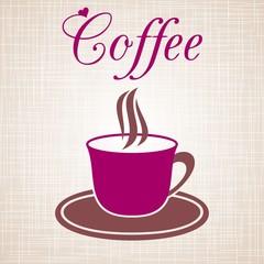 Wine-coloured cup of coffee