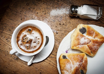 cup of coffee and cake