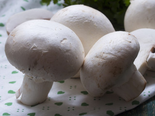 raw mushrooms