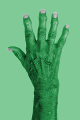 Hand of an old woman with arthritis