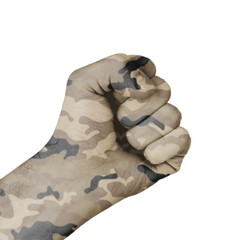 Camouflaged fist