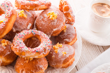bismarck doughnuts on a plate
