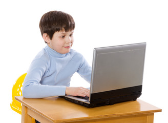 Boy Surfing the net