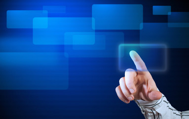 Futuristic touch screen display