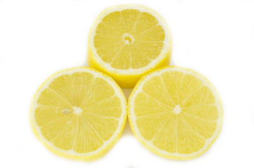 lemons on white background