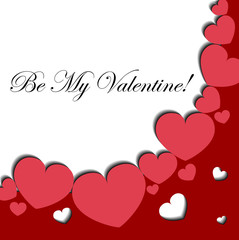 Valentine background with hearts