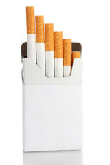 Box of cigarettes, isolated on a white