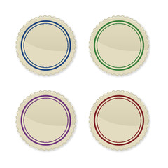 Set of vintage circle stamps