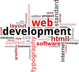 word cloud - web development