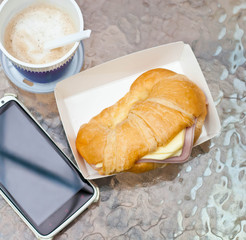 Ham cheese croissant.