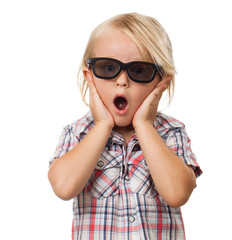 Surprised shocked cute child