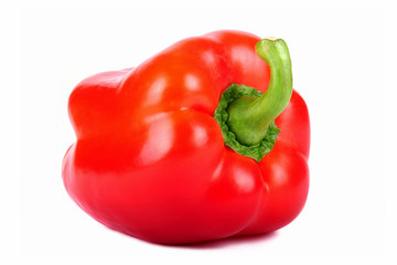 Fresh red pepper on white background, isolated