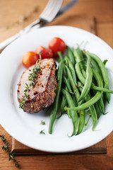 Rustic steak with vegetables 