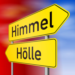schild lr himmel hölle I