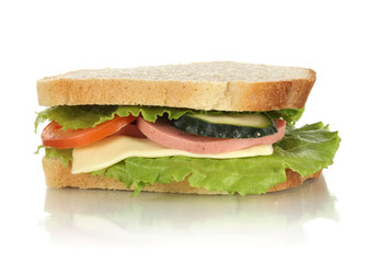 Sandwich isolated on white