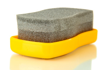 Shoe shine sponge, isolated on white
