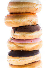 Mixed Donuts isolated on white