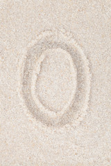 Fototapeta na wymiar Koncepcja tła - Liczby na piasku