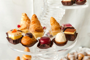 Confectionery tray close-up