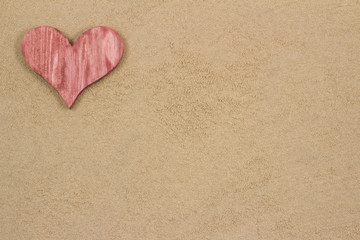 Heart in the sand.