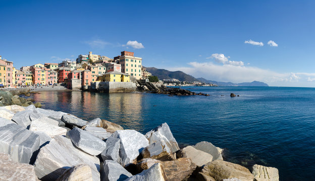 panoramica del borgo di Boccadasse a Genova