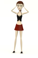 female character in casual clothes - despair