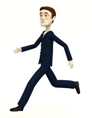 cartoon businessman - running