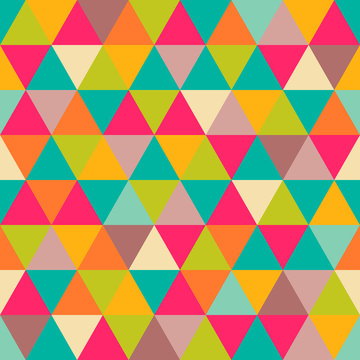 Abstract geometric triangle seamless pattern