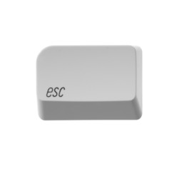 button Esc white computer keyboard