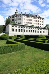 Ambras Castle and garden in Innsbruck, Austria