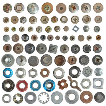 Screws head nut bolt and washer collection set