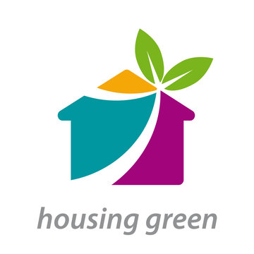 Vector logo housing green