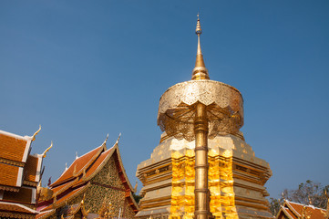 Fototapeta premium Wat Phrathat Doi Suthep temple in Chiang Mai, Thailand.