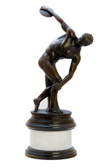 Bronze antique figurine of the thrower man.