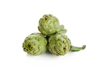 Obraz premium Three artichokes