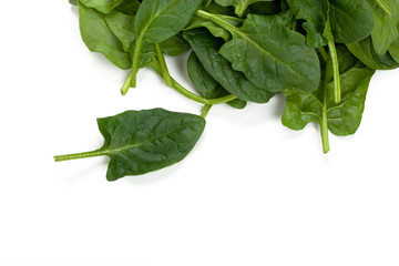 Fresh spinach leaves