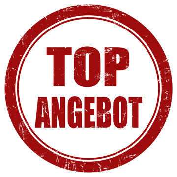 Grunge Stempel rot rund TOP ANGEBOT