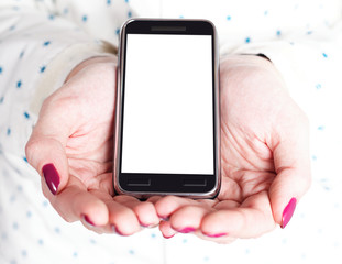 phone with a blank screen