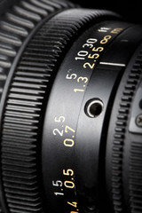 Television Lens focussing ring close-up