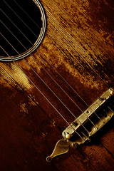 Old guitar detail