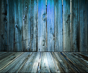 Blue Wooden Floor Background