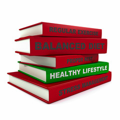 Pile of books - healthy lifestyle